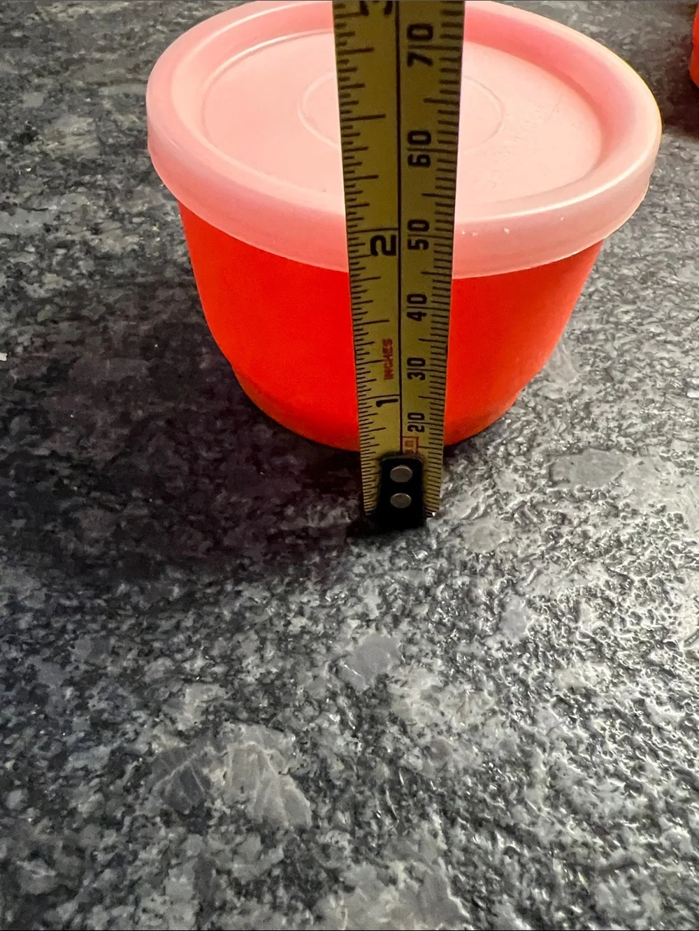 Vintage Tupperware Snack Cups Orange Food Storage Container Set of 6 Kids.